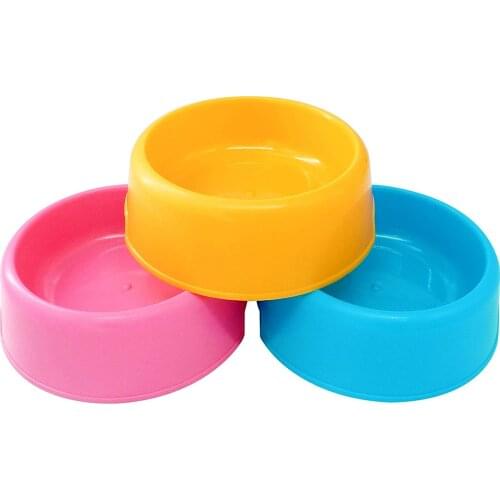 Plastic Pet Dog Bowls Candy Color Single Bowl Multi-Purpose Round Shape Pet Bowl Pet Feeding Bowls Cats Dogs Feeder Dropshipping