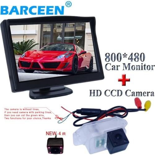 The higest night vision camera for car AUTO parking use water-proof IP 69K +Newest 5" display screen for Mitsubishi Lancer