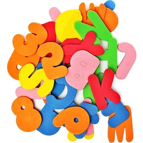 T-N 3D Big Thicken EVA Foam English Letters Numbers Alphabet A to Z Digitals 0-9 Toys for Children Study Education Wall Stickers