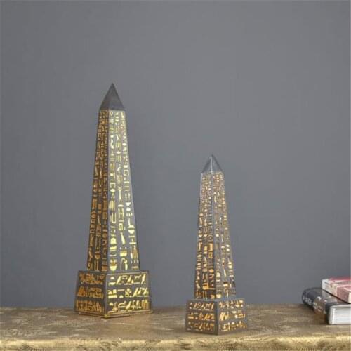 Obelisk Ornaments For Home Decoration Egyptian Style Resin Crafts Creative Office Desk Figurines Model statues for decoration