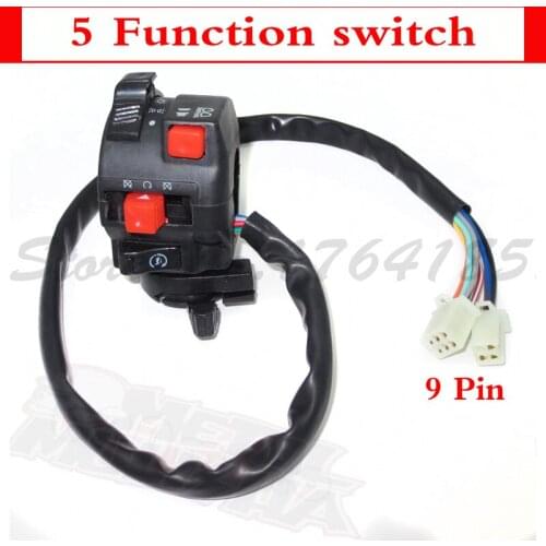 Universal Motorcycle ATV Dirt Bike Accessories GO kart Parts 5 function Multi-function Switch