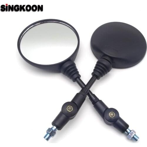 Universal 10mm Motorcycle Rearview Mirrors Black Scooter Moto Side Mirrors FOR yamaha dt 125 gt 710 vespa px honda zoomer mp3