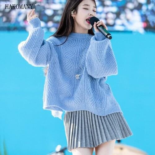 2 Pieces Set Vintage Knitting Twist Slit Back Backless Sweat Korea Clothing Women Pleated Mini Skirt Long sleeve Knitwear Jumper