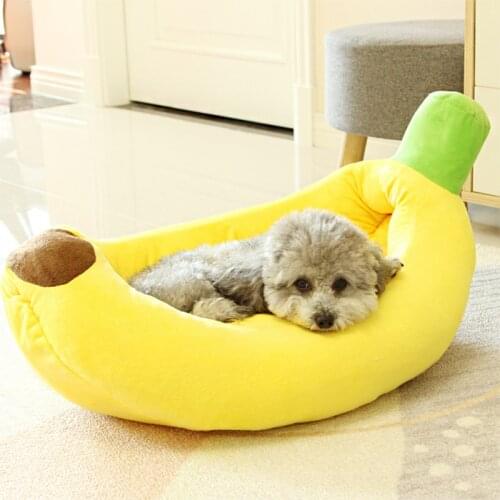 Winter New Banana Pet Dog Bed For Small Medium Large Dogs Warm Cotton Comfortable Puppy Dog Bed Soft Sleeping Cat Dog Bed Sofa