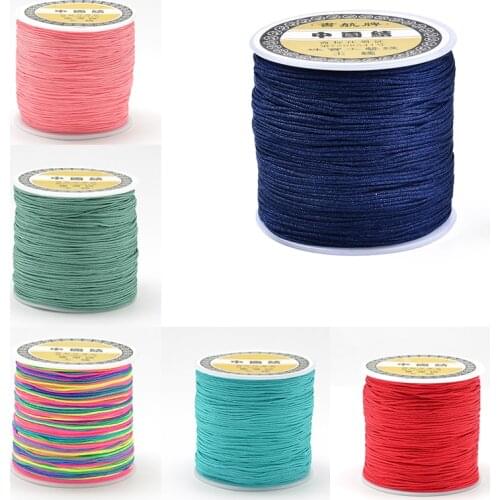 0.8mm 100m/roll Nylon Thread for Braided Necklace Bracelets Craft DIY Jewelry Making Findings Material 33 colors for choice