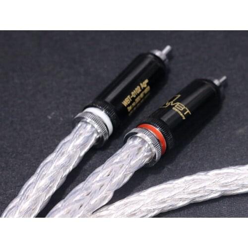 1 pair HIFI Kimber 8AG 8N HiFi hi-end hiend audio vacuum tube amplifier signal line, double lotus speaker amplifier RCA