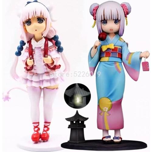 18cm Miss Kobayashis Dragon Maid Anime Figure Kanna Kamui Action Figure Kimono Version Kanna Figurine Collectible Model Toys
