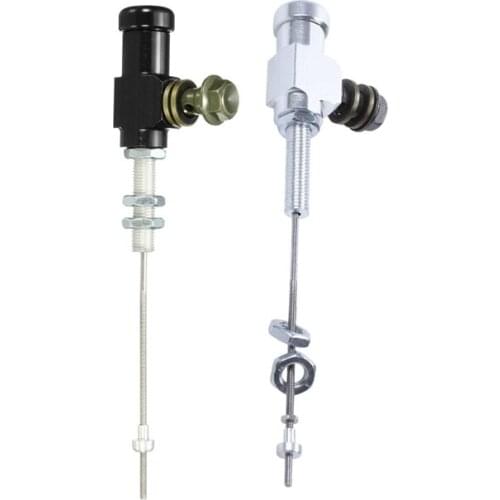 2 Pcs Motorcycle Hydraulic Clutch Master Cylinder Rod Brake Pump M10X1.25mm Aluminum Black & Silver