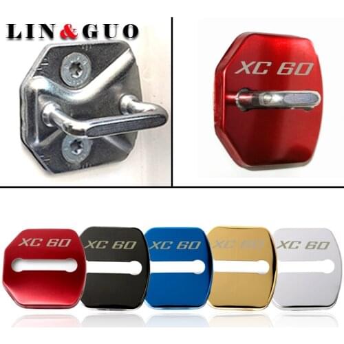 Car Styling Auto Door Lock Cover Case For Volvo XC60 2015-2017 4pcs Car Buckle Accessories Car-Styling