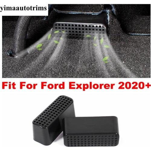 Car Air Outlet Under Seat AC Vent Anti-blocking Dust Plastic Cover Kit Trim Interior Accessories Fit For Ford Explorer 2020 2021