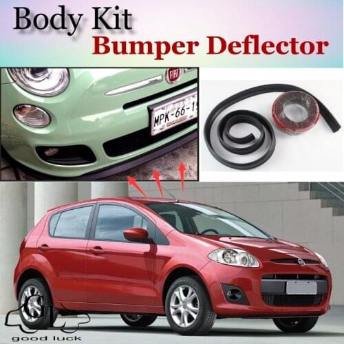 Bumper Lip Deflector Lips For Fiat Siena / Albea / Petra / Pyeonghwa Hwiparam Front Spoiler Skirt For TopGear / Body Kit / Strip