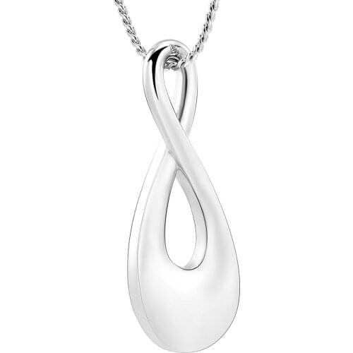 Infinity Urn Pendant Family/Pet Cremation Jewelry for Ashes Pendant Holder Love Urn Pet/Human Keepsake Memorial Necklace
