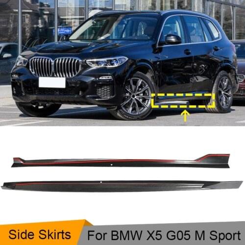 Carbon Fiber Side Bumper Skirt for BMW X5 G05 2019 2020 Body Kit Auto Racing Car Side Skirts Bodykit