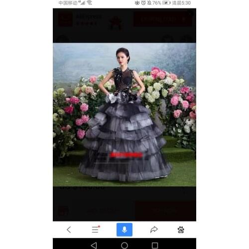 Black with white veil ruffled fairy fancy long dress gown Medieval Victorian Ball stage performance/can customs size