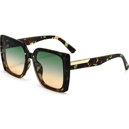 European and American large frame mens and womens Sunglasses jelly color personalized metal edge sunglasses Fashion gorgeous