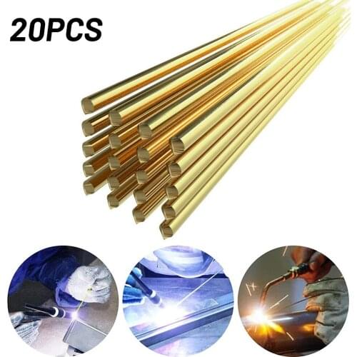 20pcs Brass HS221 Welding Wire Brazing Rods With Low Temperature Welding Rod 1.6*250mm Gray Cast Iron Inlaid Carbide Cut Tool