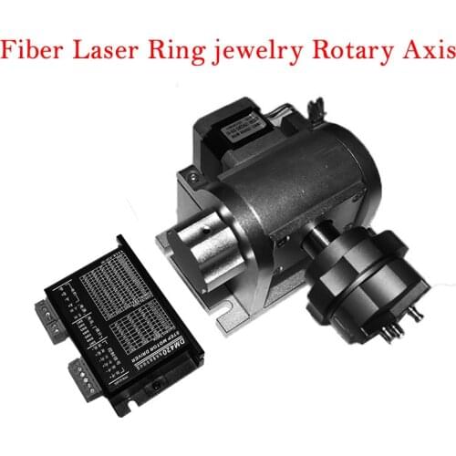 CNC Fiber Laser Ring Jewelry Rotary Axis for Fiber Laser Nameplate Marking Machine Metal Laser Engraver Engraving Machine