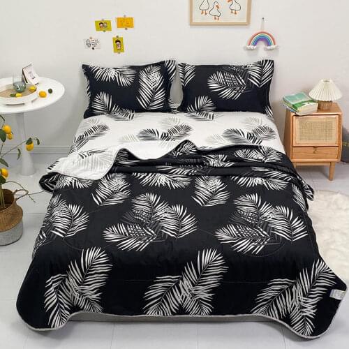 1 pc Summer Quilt Single/Queen/King Size Bedspread for Summer Machine Washable Summer Comforter (No Pillowcase)