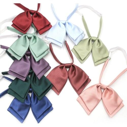 Fashion Jk Bow Tie College Style Girl Jk Uniform Accessories Japanese Cute Neck Decoration Bow Tie Solid Student Bow Tie