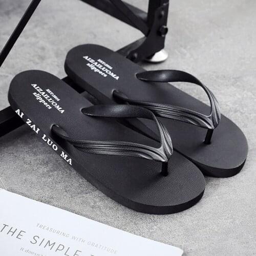 Summer flip-flops mens personality outdoor beach shoes summer outdoor soft bottom non-slip cool slippers mens tide fashion