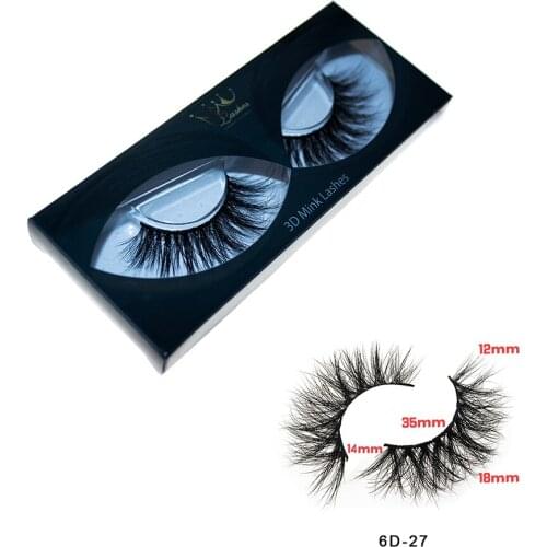 CrownLashes False Eyelashes Natural 3D Mink Lashes Long Professional Make Up