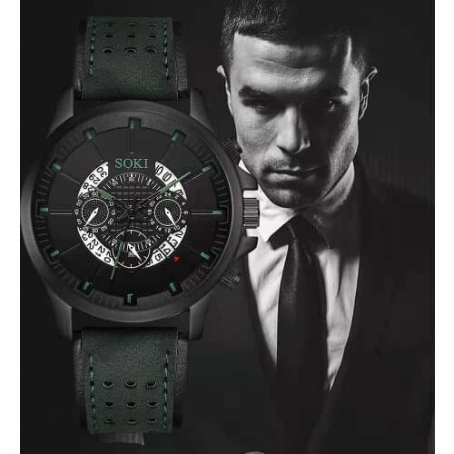 2021 New Mens Military Watch Large Dial Sports Fashion Watch Mens Outdoor Casual Mens Quartz Watches for Men Day Date Watch