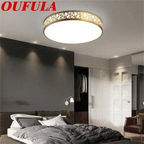 OUFULA Copper Ceiling Lights Contemporary Home Creative Decoration Suitable For Living Room Dining Room Bedroom