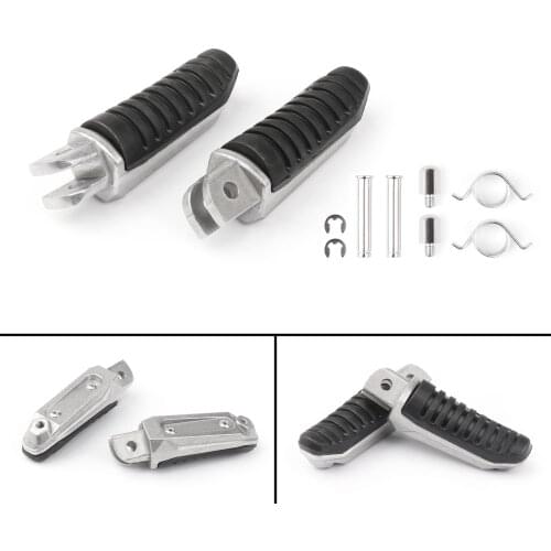 Topteng Front Footrests Foot Pegs For Suzuki V-Strom DL 650 1000 GSX 1250 1300 GSR 600 Foot Pegs Front Footrest