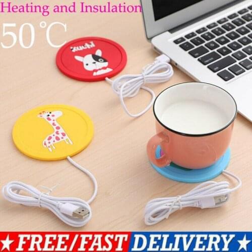 Hot Cute Electric Cup USB Warmer Heat Beverage Mug Mat Drink Heater 50℃ Mugs Coaster UK