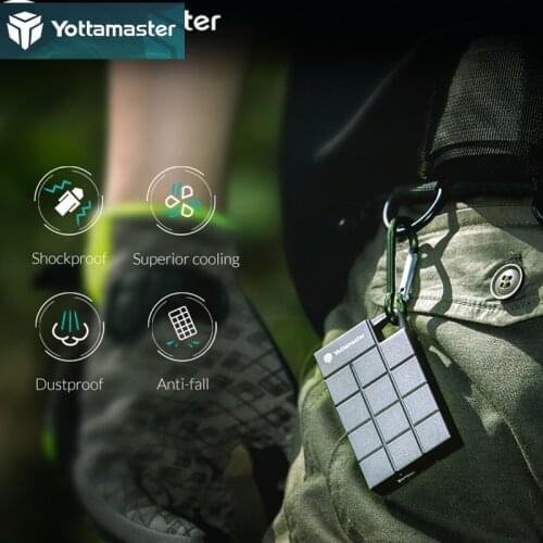 Yottamaster 128/256/512GB/1TB Portable External SSD,950MB/s Data Transfer,10Gbps USB 3.1 NVMe M.2 Solid State Drive-[HCES3]