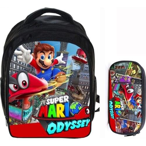 13 Inch SONIC RACING Boys Girls School Backpacks Children Bagpack Kids Cartoon Bags Mochila Pencil Bag Sets
