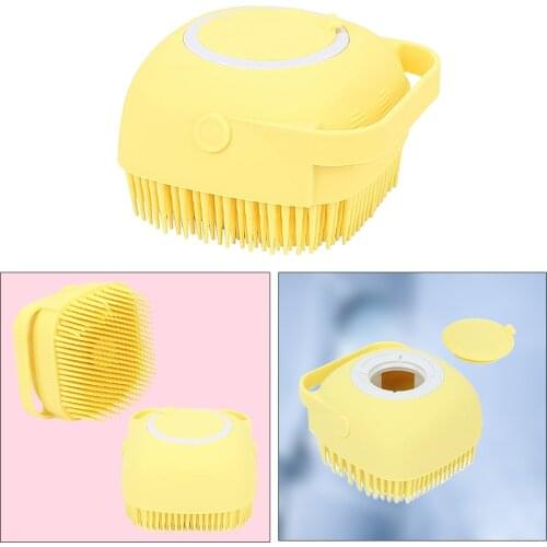 Silicone Bath Body Scrubber 2-in-1 Body Lotion Dispenser Brushes Cleaner