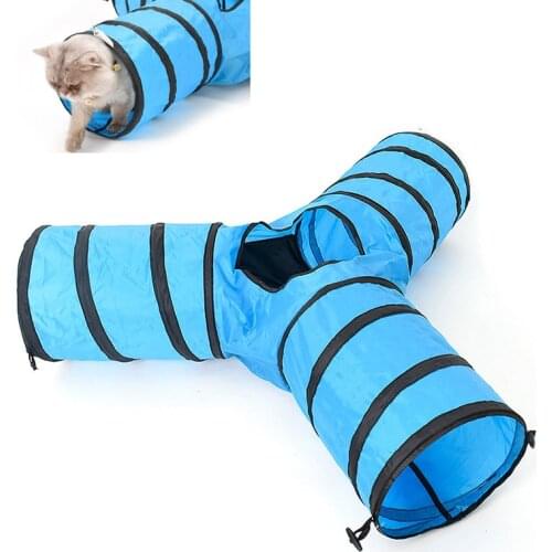 Collapsible Cat Tunnel Tube Kitty Tunnel Bored Cat Pet Toys Peek Hole Toy Ball Cat, Puppy, Kitty, Kitten, Rabbit