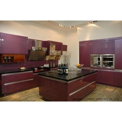 High gloss/lacquer kitchen cabinet mordern(LH-LA016)