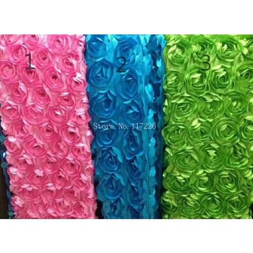 Spuer Beautiful !!! European Luxury 3D Chiffon Flower Wedding Dress Lace Fabric for wedding or party dress high quality