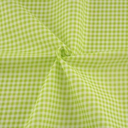 Light Green and White Check Fabrics Design Textile Sewing Cloth 100% Cotton Tecido Fat Quarter Tissue Patchwork Plain Art Work