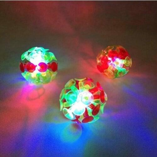 LED Plastic Soft Sucker Sticky Slime Adhesive Glowing Ball Kids Educational Anti stress Toys for Kid Outdoor Sport Games YH1763