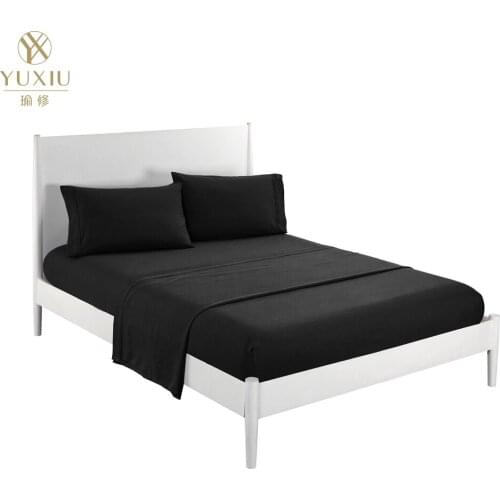 Yuxiu Bedspread Coverlet sets flat fitted sheets pillowcases Plain solid brushed Twin Full Queen King bedding set bed linens
