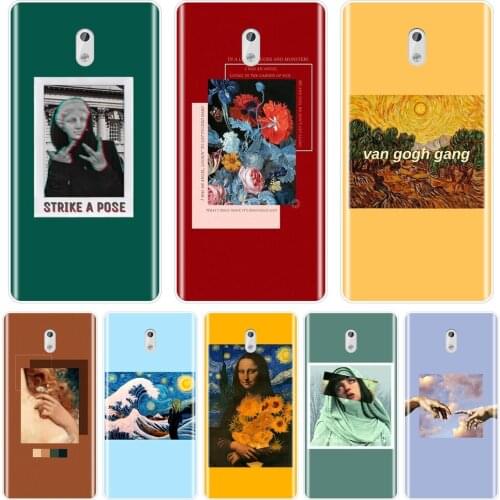 Back Cover For Nokia 1 2 3 5 6 8 Soft Silicone Yellow Van Gogh Red Art Mona Lisa Purple Phone Case For Nokia 7 Plus X6 Case