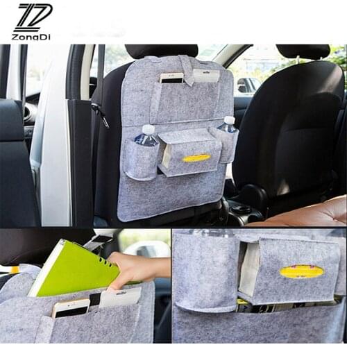 ZD Car Accessories For Volvo S60 V70 XC90 XC60 Subaru Forester Peugeot 307 206 308 407 Rear Seat Back Hanging Organizer Bag