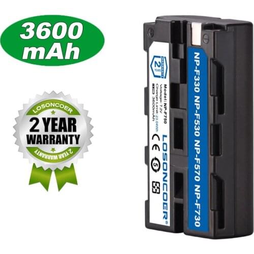 100% Original LOSONCOER NP-F550 NP-F570 NP-F530 Battery For Sony CCD-RV100 CCD-RV200 CCD-SC5 CCD-SC6 CCD-SC55 CCD-SC65 CCD-TRV66