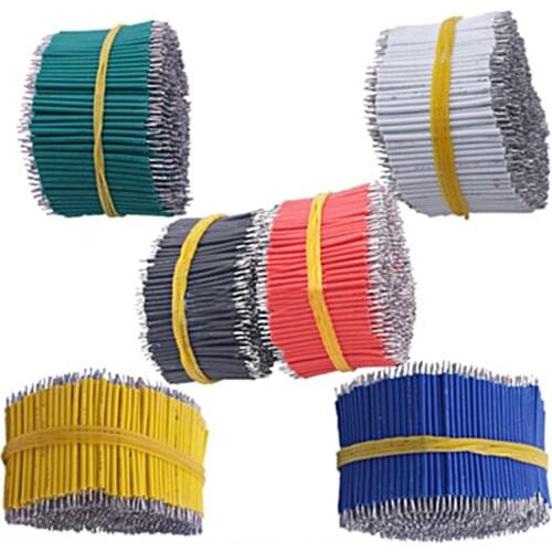 100Pcs Tin-Plated Breadboard PCB Solder Cable 24AWG 8cm Fly Jumper Wire Cable Tin Conductor Wires 24AWG Connector Wire