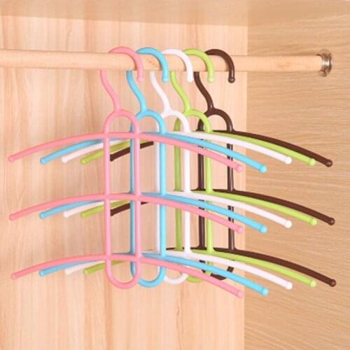 3 Layers Fish bone Shaped Plastic Cloth Hanger Hook Clothes Holder Drying Rack Clothing Organizer Space Saver Non-slip Hangers