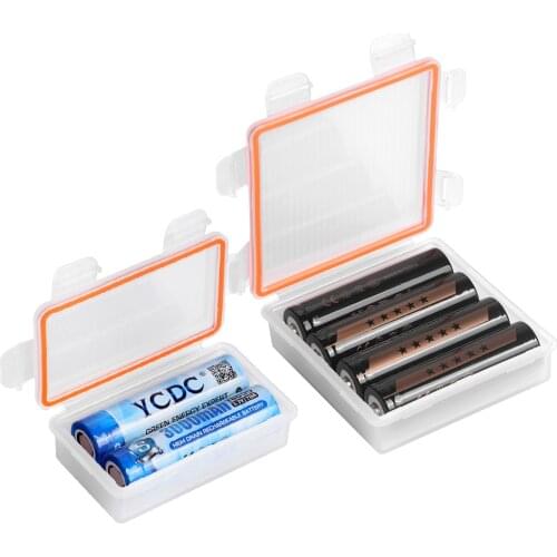4pcs Soshine 2/4x Cell 18650 Battery Waterproof Storage Case 18650 Transparent Battery Holder Box Hard Plastic Protective Case