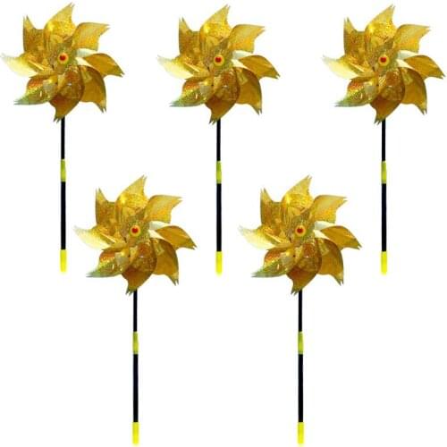 5Pcs Anti-Birds Pinwheels Reflective Windmill Repellents For Scaring Birds Away From Garden Yard Lawn Farm High Quality Material