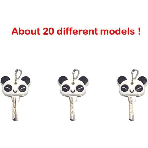 50pcs cartoon keychain key protection silicone cover cap keyring(more than 40 different models,contact seller ,free choose)