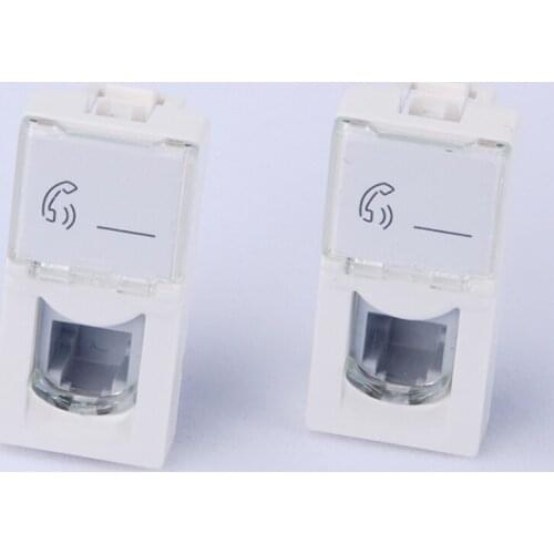 50pcs/lot Legrand style cat3 phone module LEGRAND section free call module French module 78730