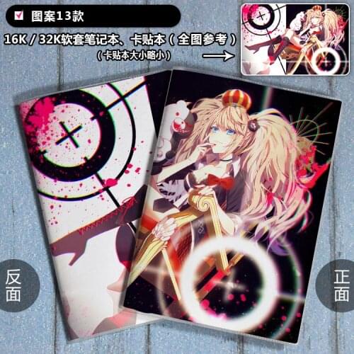 Anime Danganronpa Monokuma Black White Bear Cartoon Notebook Cosplay Stationery Paper Note Book Luminous Student Notebooks Prop