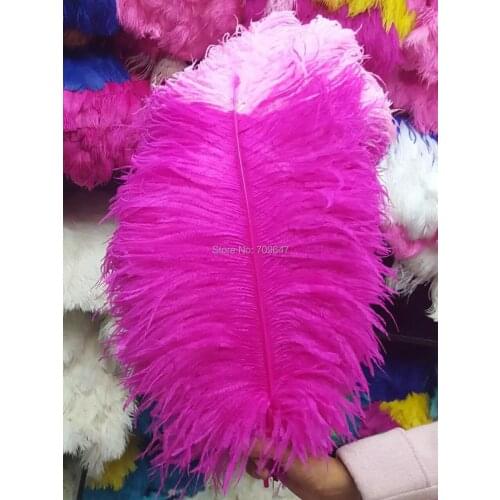 Big Feathers! 20Pcs/Lot! 60-65cm PINK+ROSE Ostrich Feathers,Two Tone Ostrich trendy Feathers,Large Feathers