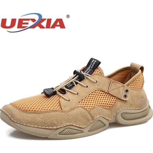 Men Leisure Shoes Soft Bottom Sneake Breathable Fashion Casual Summer Cowhide British Retro Boots Spring Autumn Summer Handmade